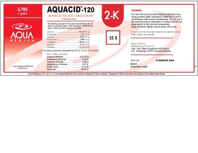 3785 mL Label (Aquacid 120 01 Ingles)